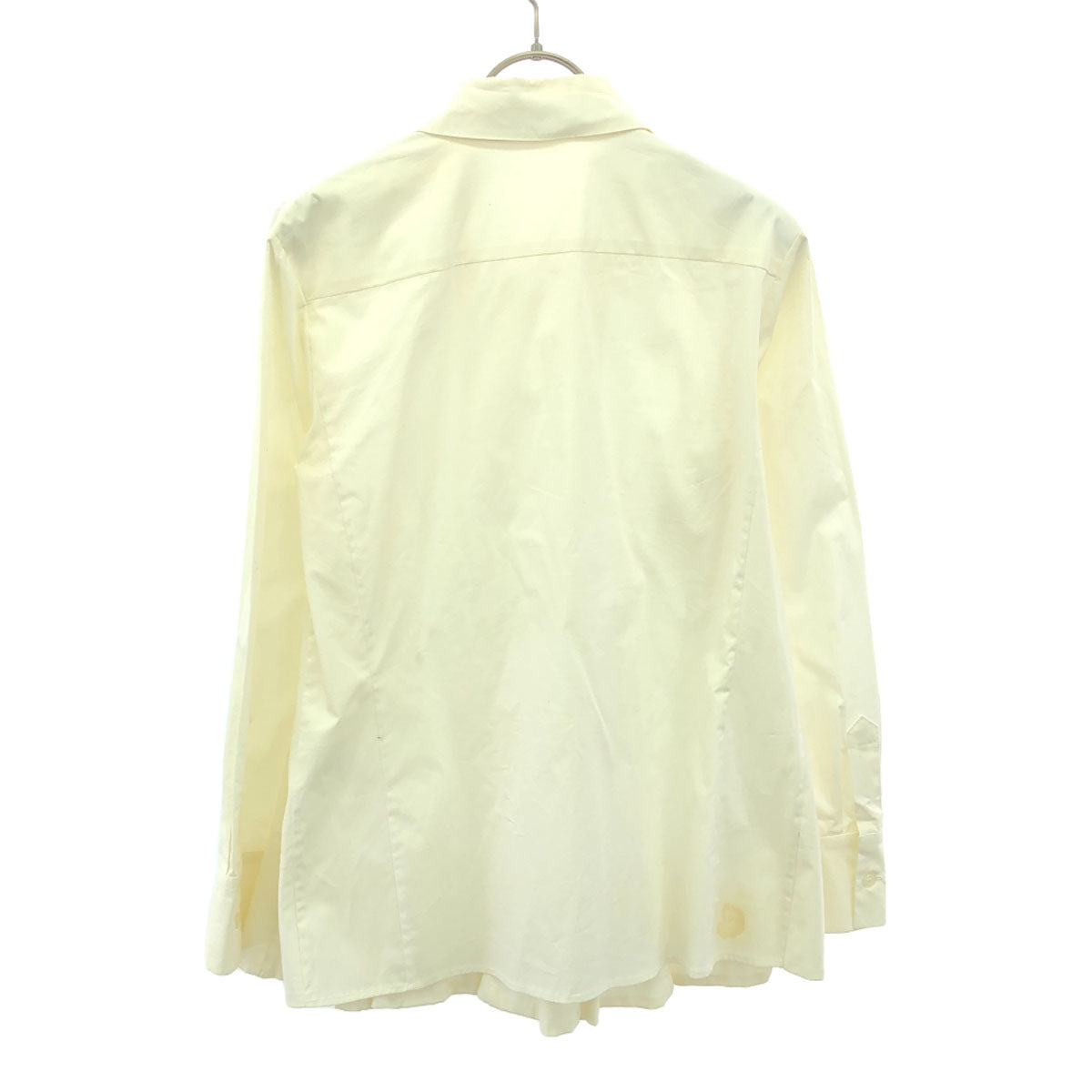 SCHUMACHER シューマッハ 長袖 ウエストリボン付き ブラウス L ホワイト シャツ レディース