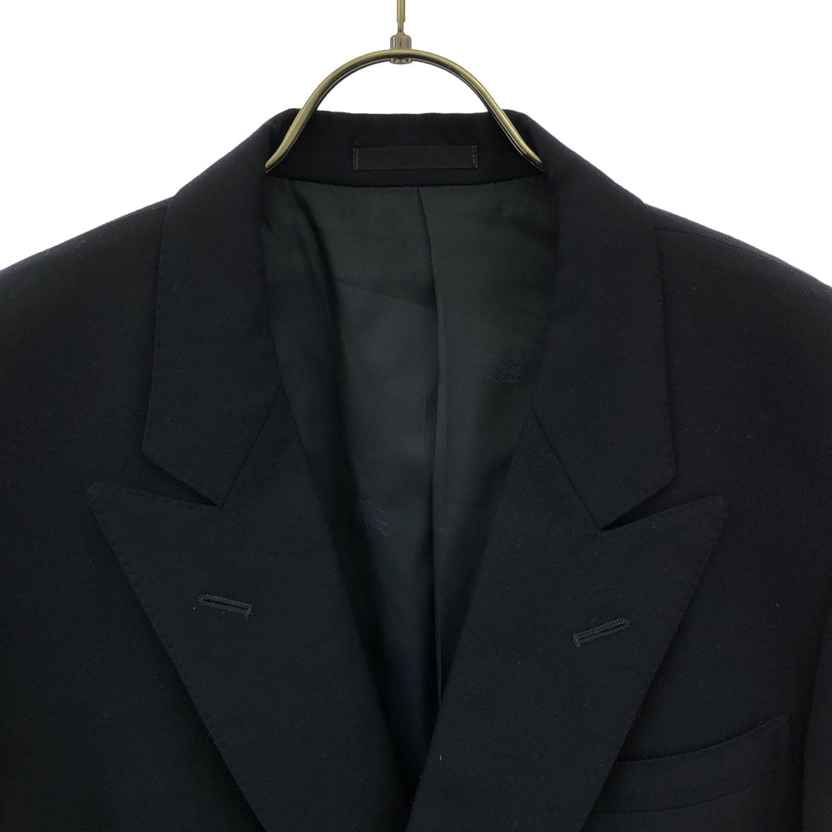 Burberrys バーバリーズ 90s ウール100% オールド テーラードジャケット ネイビー 肩パット入り メンズ