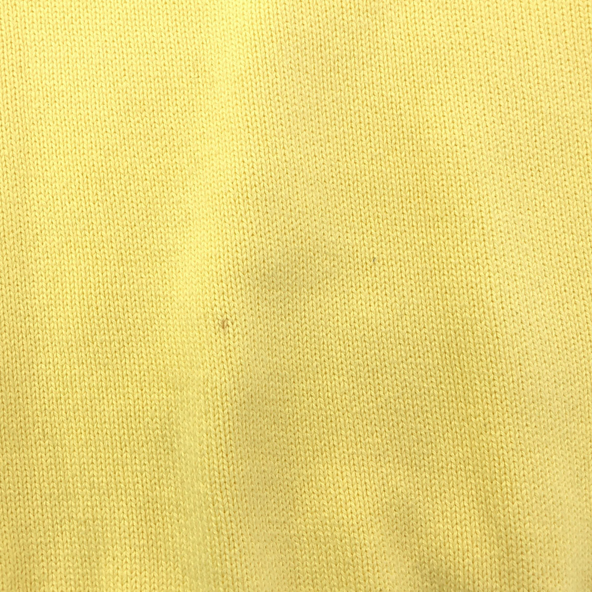 TOMMY HILFIGER トミーヒルフィガー 90s オールド フラッグタグ ロゴ刺繍 長袖 Vネック コットン ニット L イエロー セーター メンズ