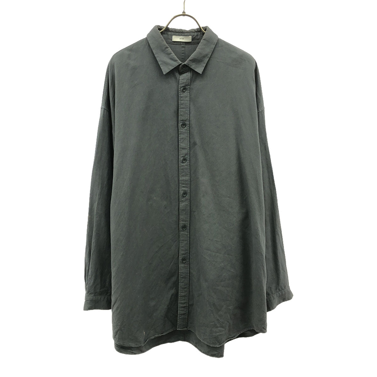 ATON エイトン 日本製 長袖 シャツ 6 グレー メンズ