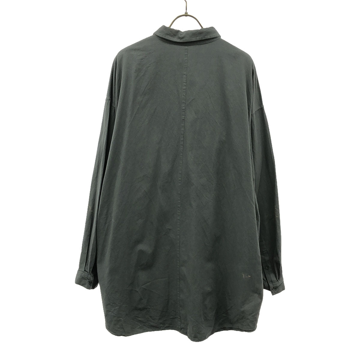 ATON エイトン 日本製 長袖 シャツ 6 グレー メンズ