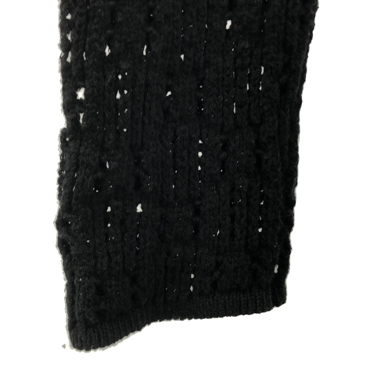 AMERI UNDRESSED アメリ 長袖 コットンニット ロングワンピース M ブラック レース レディース