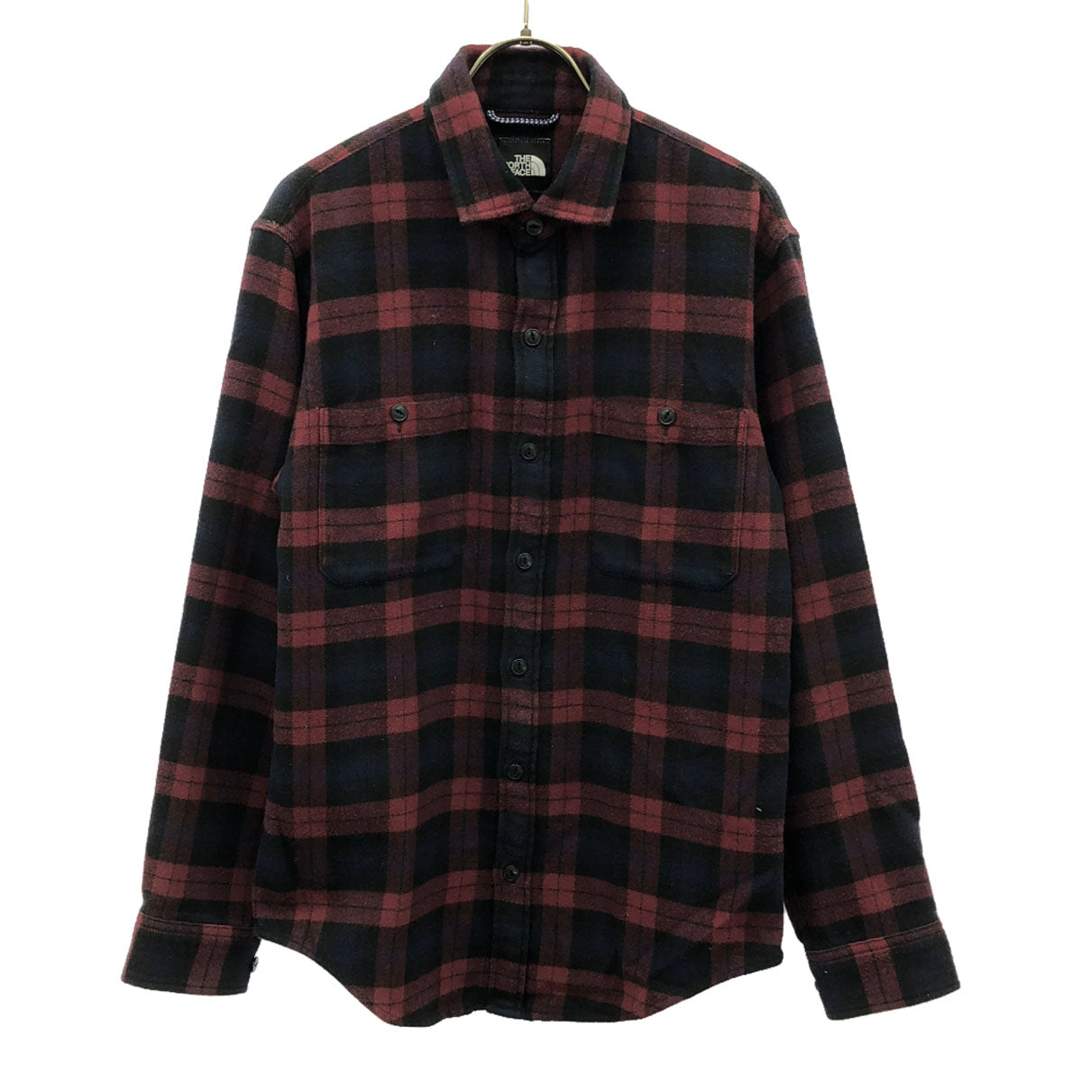 THE NORTH FACE ザノースフェイス DYNAMIX SHIRT チェック柄 長袖 ネルシャツ M レッド×ブラック アウトドア NT26150 メンズ