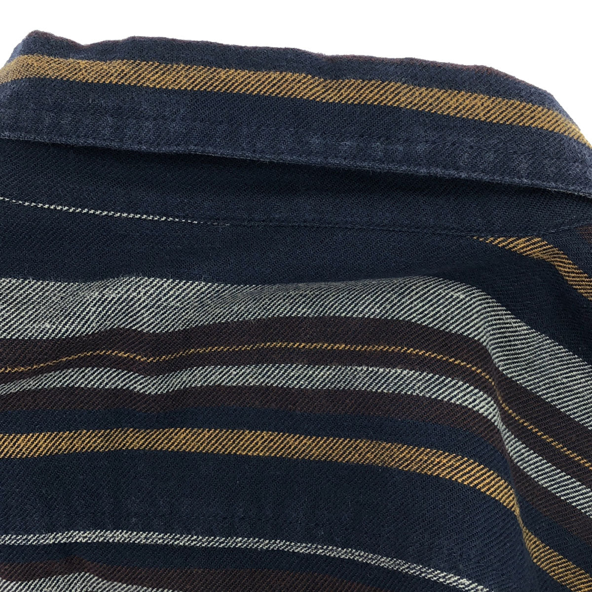 patagonia パタゴニア ボーダー柄 長袖 ライトウェイトフィヨルド フランネル シャツ S ネイビー×グレー アウトドア 54020 メンズ