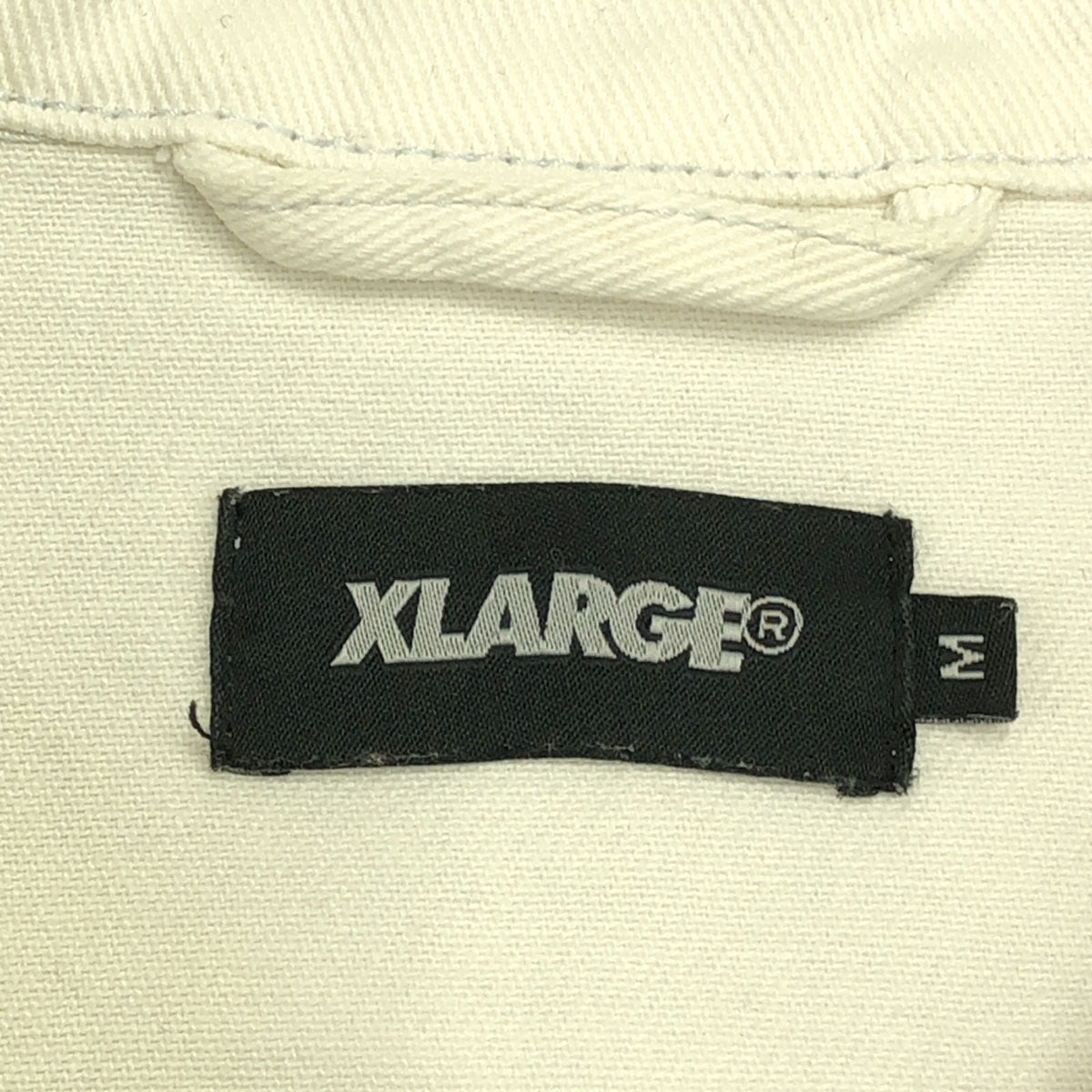 XLARGE エクストララージ バックプリント ワークジャケット M ホワイト カバーオール メンズ