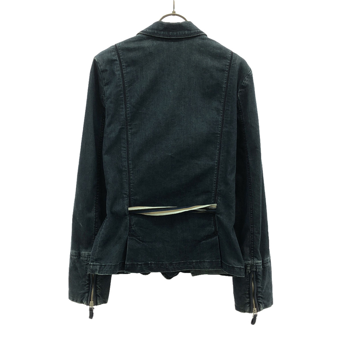 MAX&CO マックスアンドコー ベルト付き ジップ デニムテーラードジャケット 46 レディース