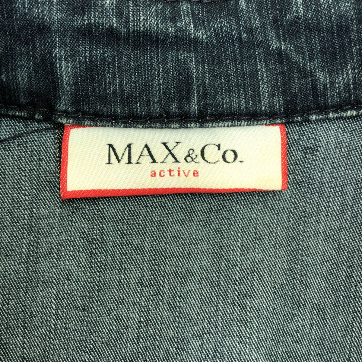 MAX&CO マックスアンドコー ベルト付き ジップ デニムテーラードジャケット 46 レディース