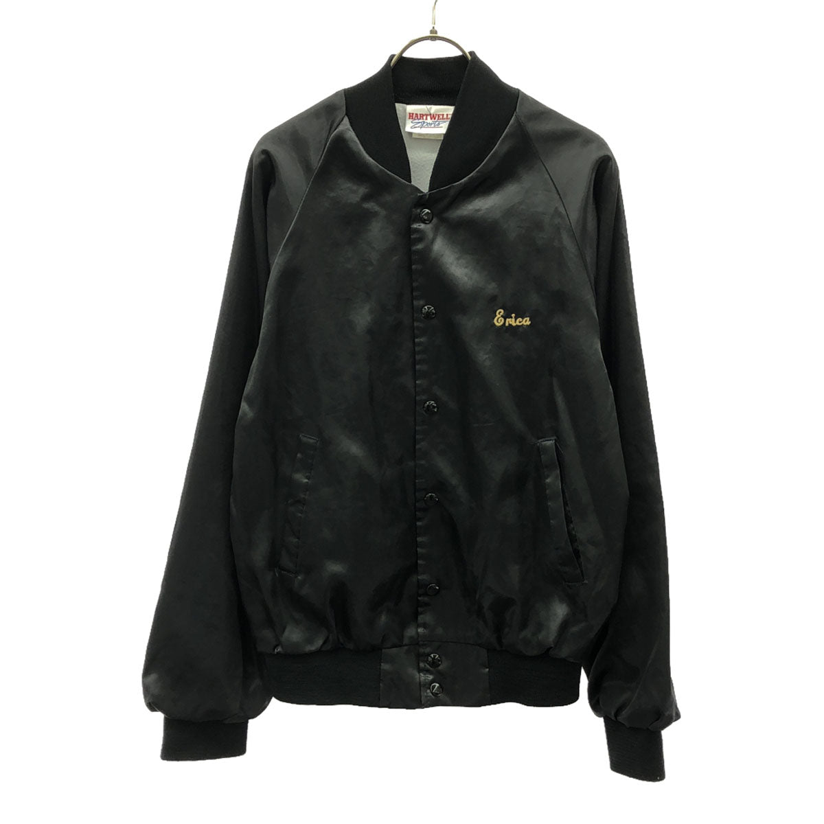 HARTWELL ハートウェル 80s 90s USA製 オールド 刺繍 スタジャン S ブラック バック刺繍 メンズ
