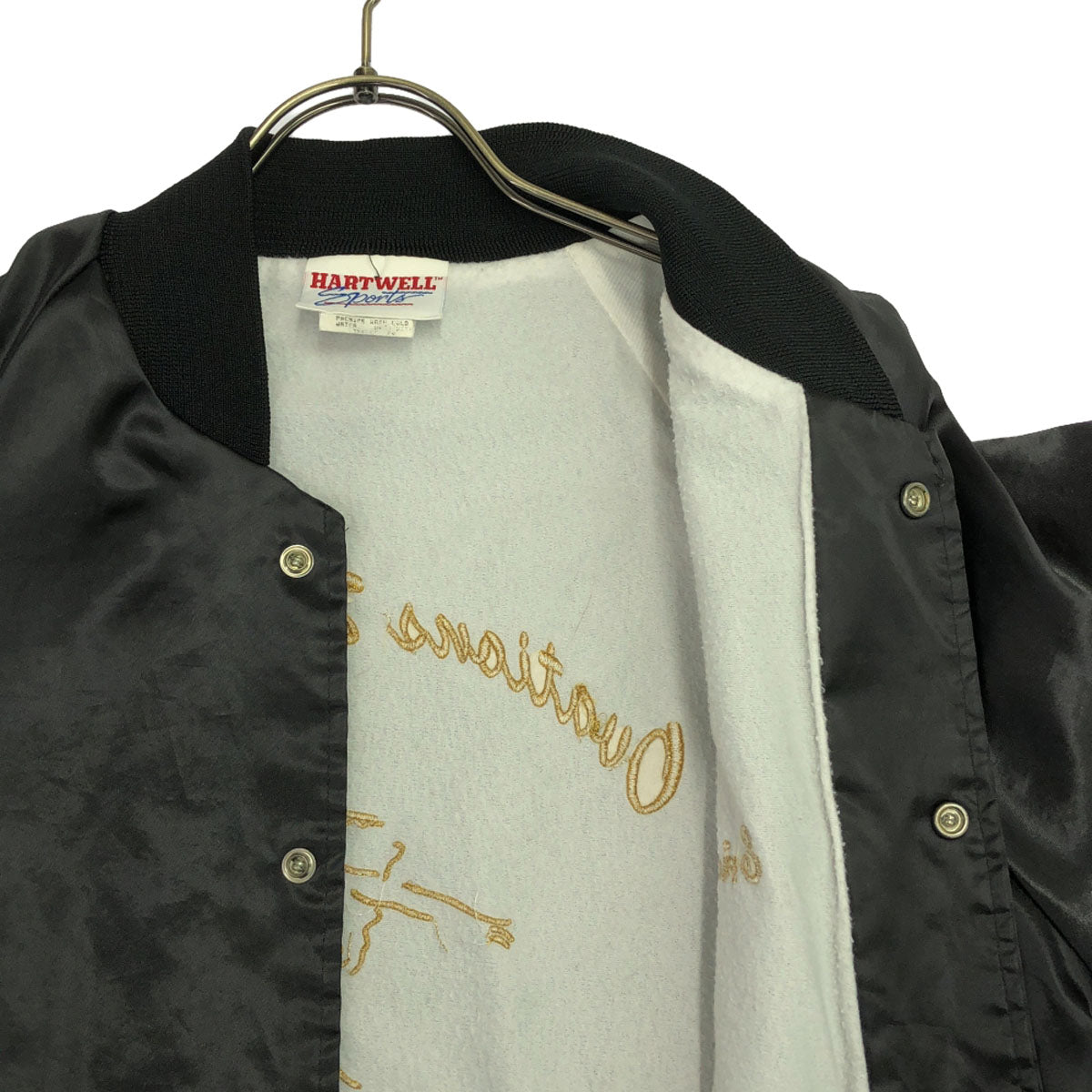 HARTWELL ハートウェル 80s 90s USA製 オールド 刺繍 スタジャン S ブラック バック刺繍 メンズ