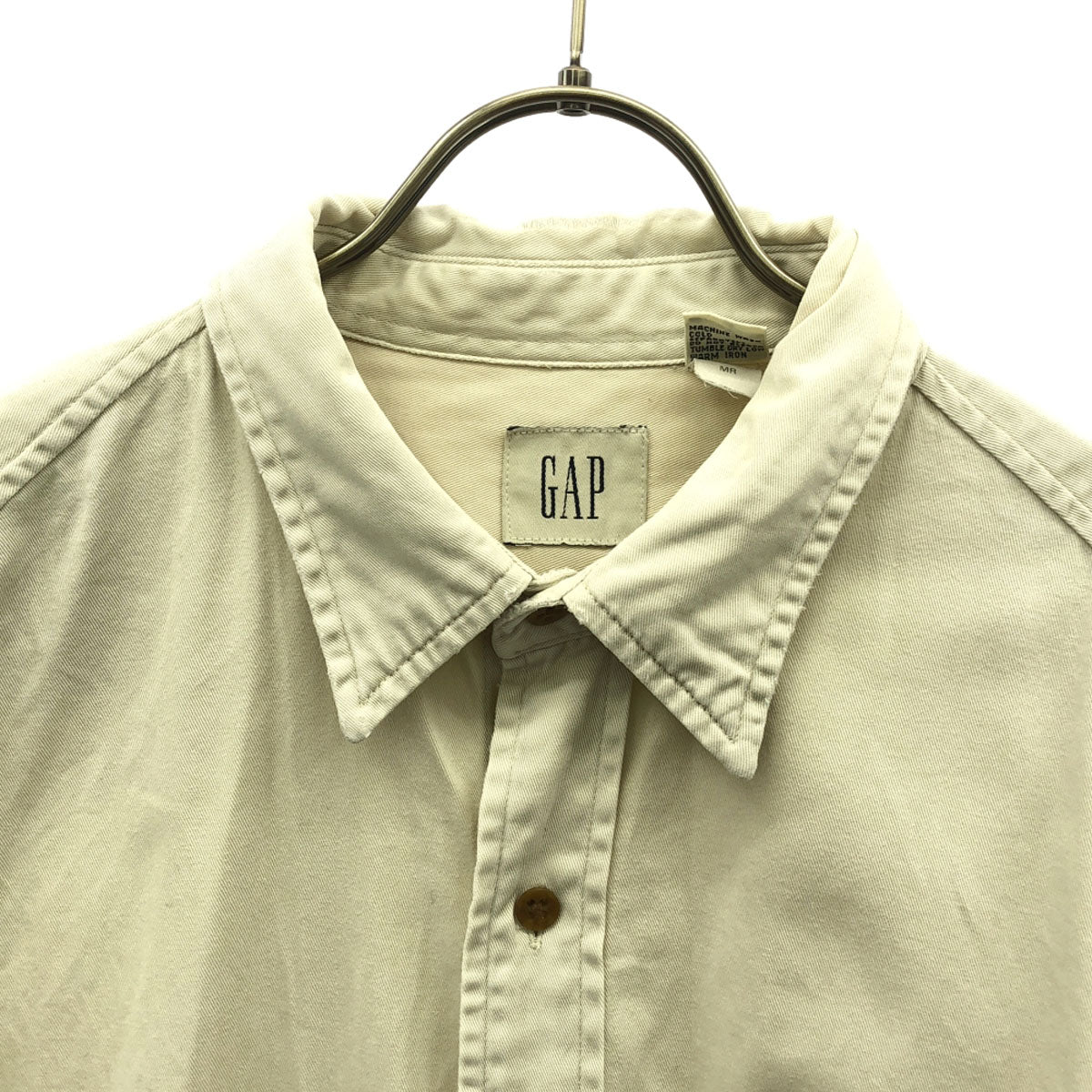 GAP ギャップ 90s オールド 長袖 コットンシャツ L クリーム メンズ