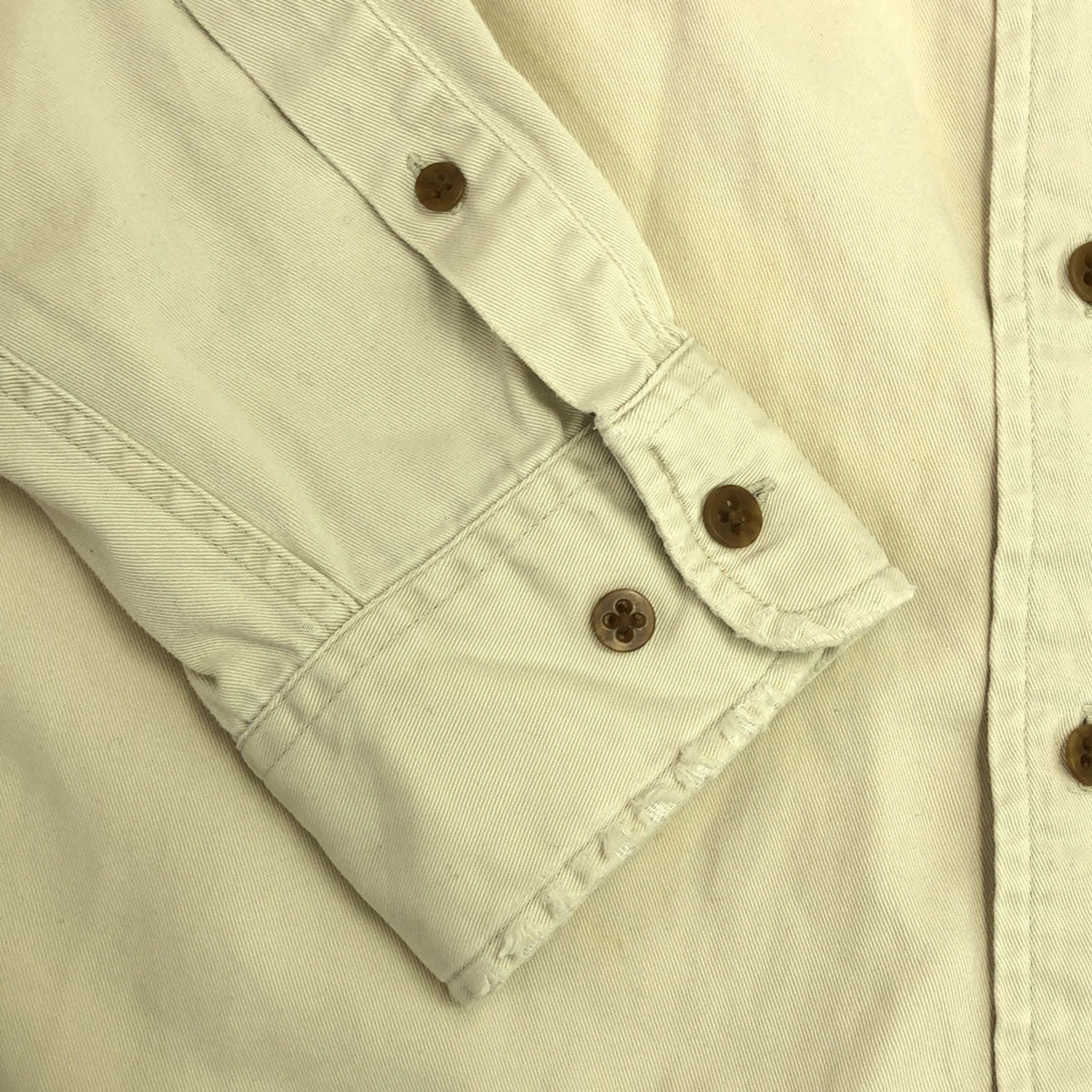 GAP ギャップ 90s オールド 長袖 コットンシャツ L クリーム メンズ