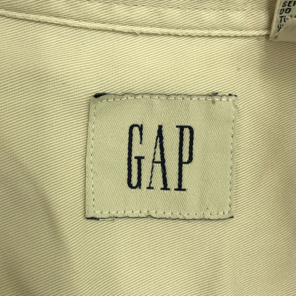 GAP ギャップ 90s オールド 長袖 コットンシャツ L クリーム メンズ