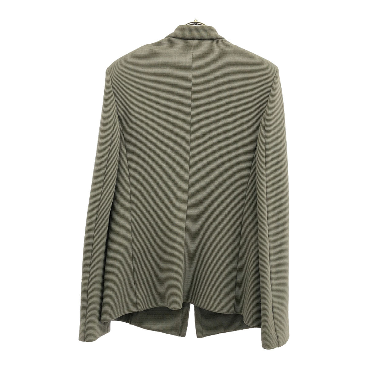 Emporio Armani エンポリオアルマーニ イタリア製 ノーカラージャケット 44 ブラック レディース