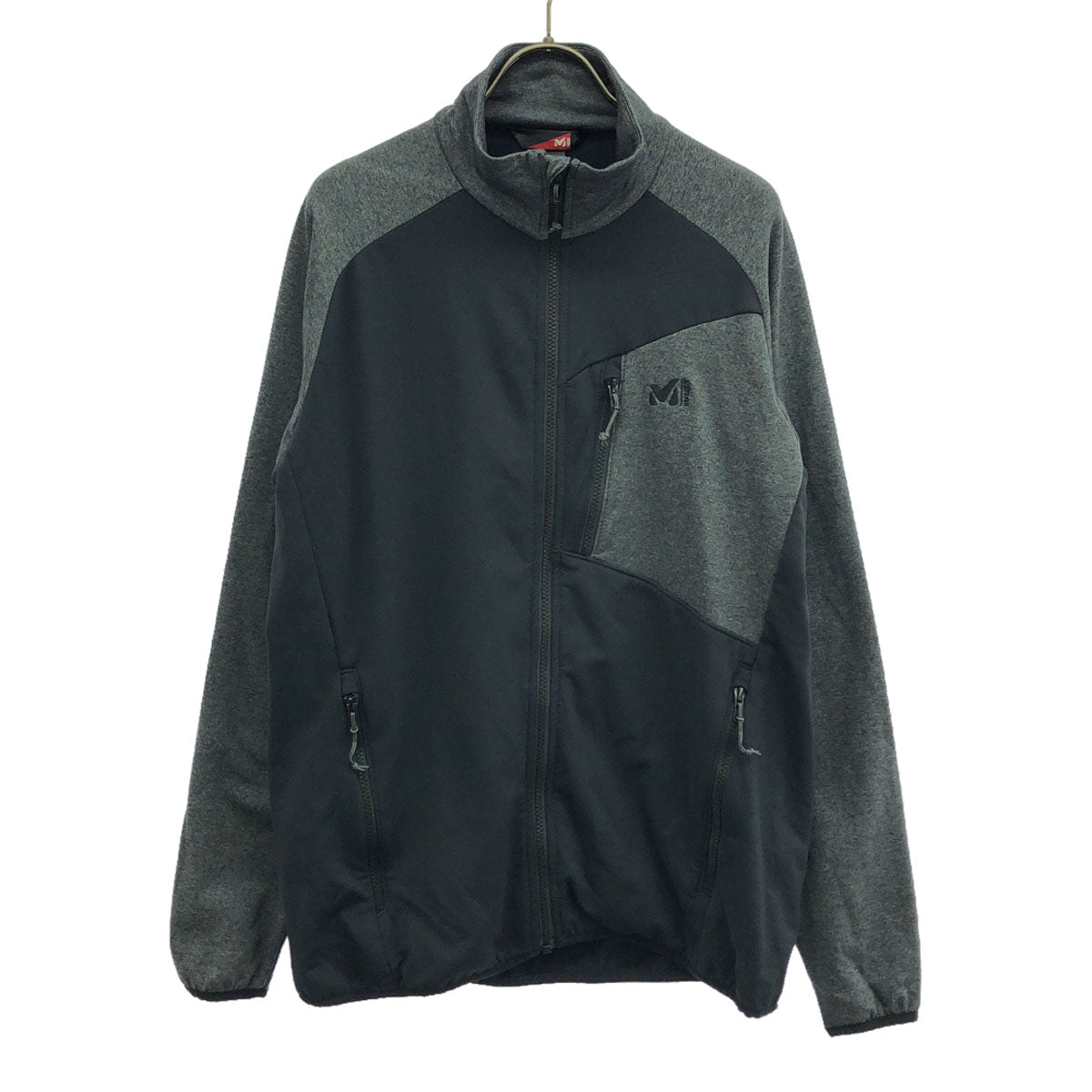 MILLET ミレー ジップジャケット XL ブラック×グレー 裏メッシュ アウトドア メンズ