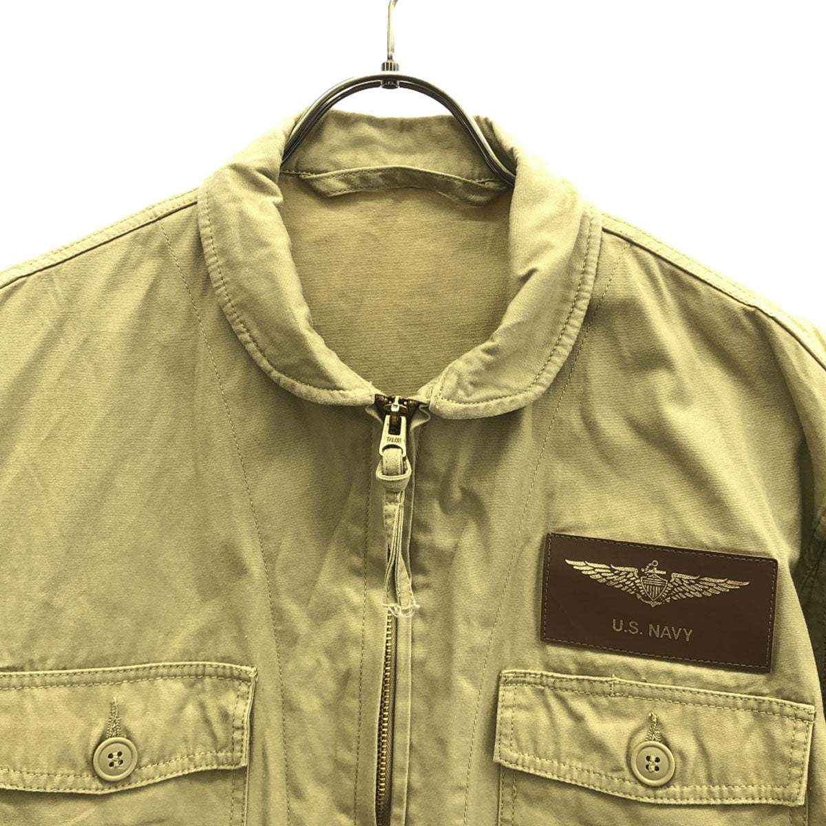 セスラ U.S.NAVY AN-J2 フライトジャケット M ベージュ メンズ
