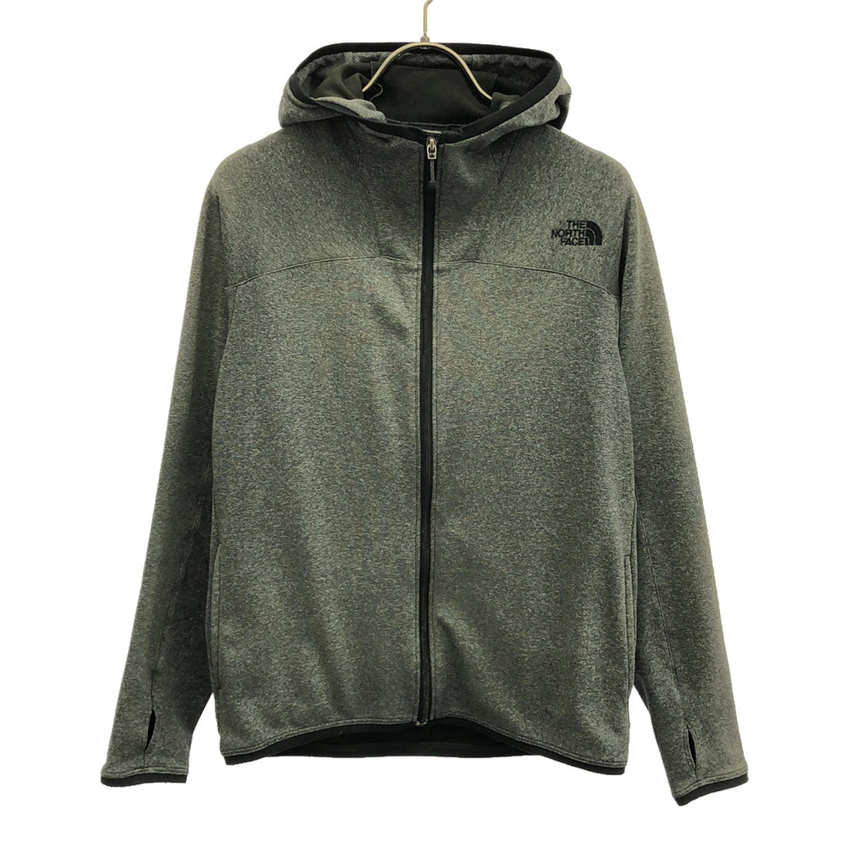 THE NORTH FACE ザノースフェイス ロゴ刺繍 モーメンタム フーディジャケット S チャコールグレー アウトドア NT11210 メンズ