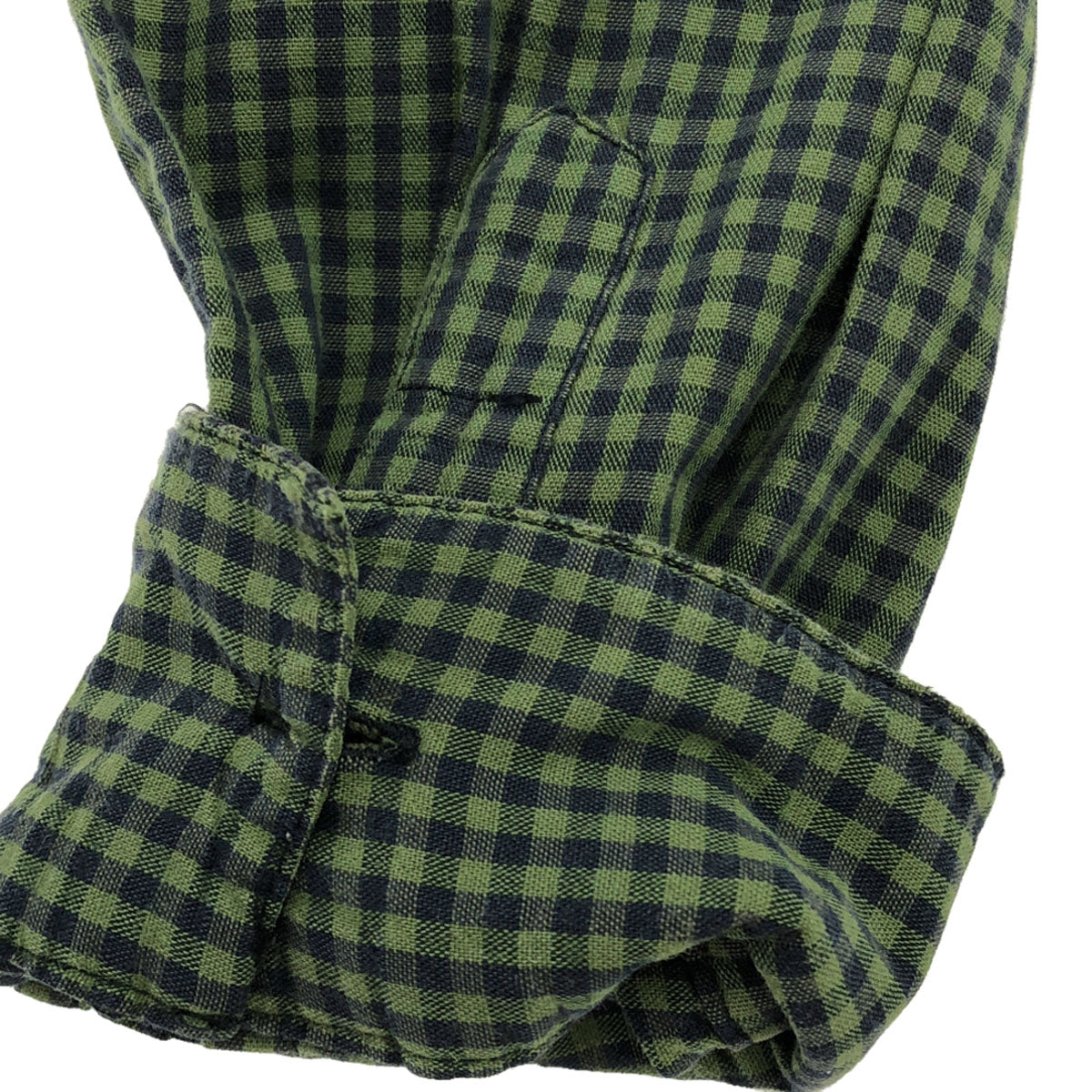 Emporio Armani エンポリオアルマーニ チェック柄 ロゴ刺繍 長袖 シャツ 12A グリーン系 キッズ