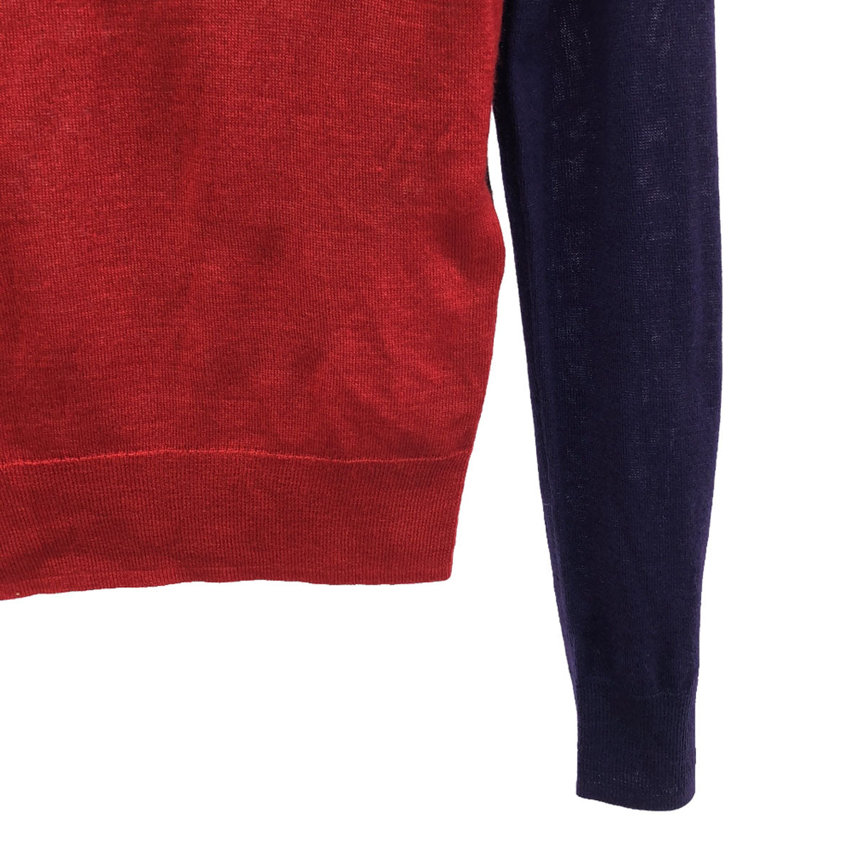 ARMANI EXCHANGE アルマーニ エクスチェンジ ウールブレンド 長袖 タートルネック セーター XS レッド×パープル ニット レディース