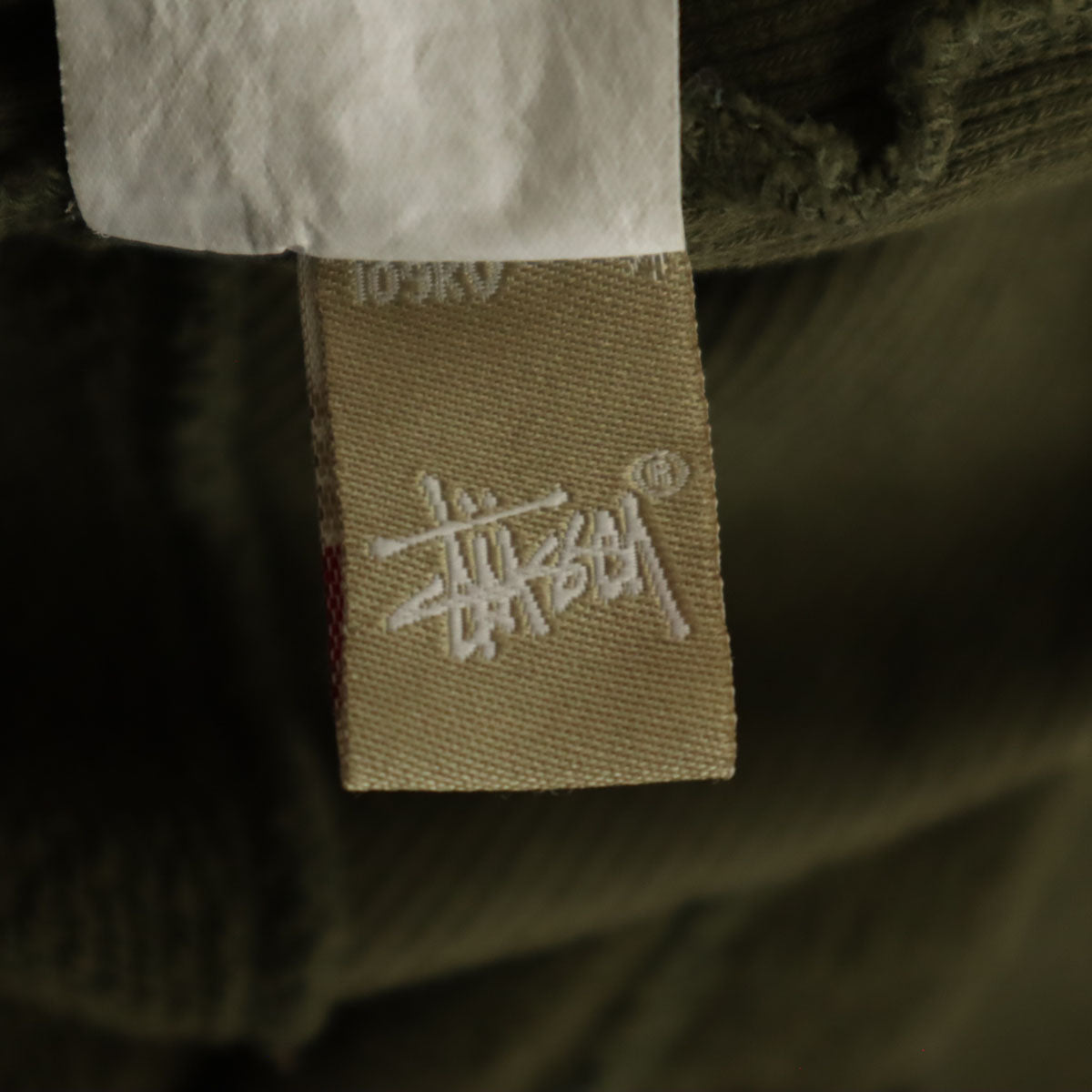 STUSSY ステューシー 日本製 長袖 スウェット ジップパーカー M カーキ メンズ