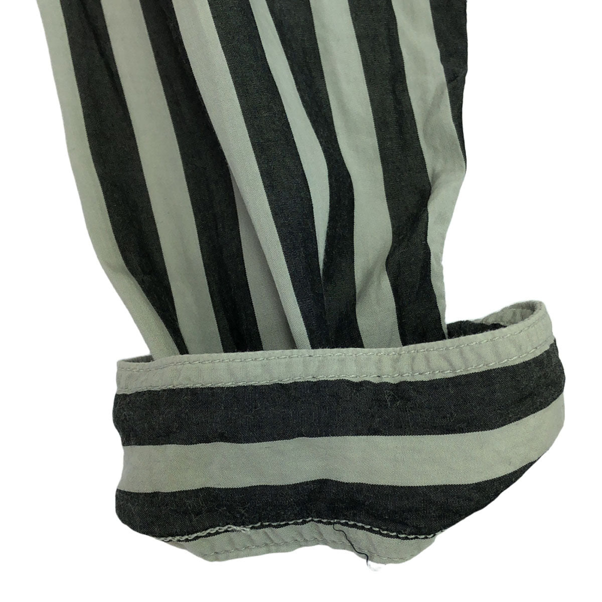 08sircus ゼロエイトサーカス ストライプ 長袖 シャツ 4 グレー×ライトグレー メンズ