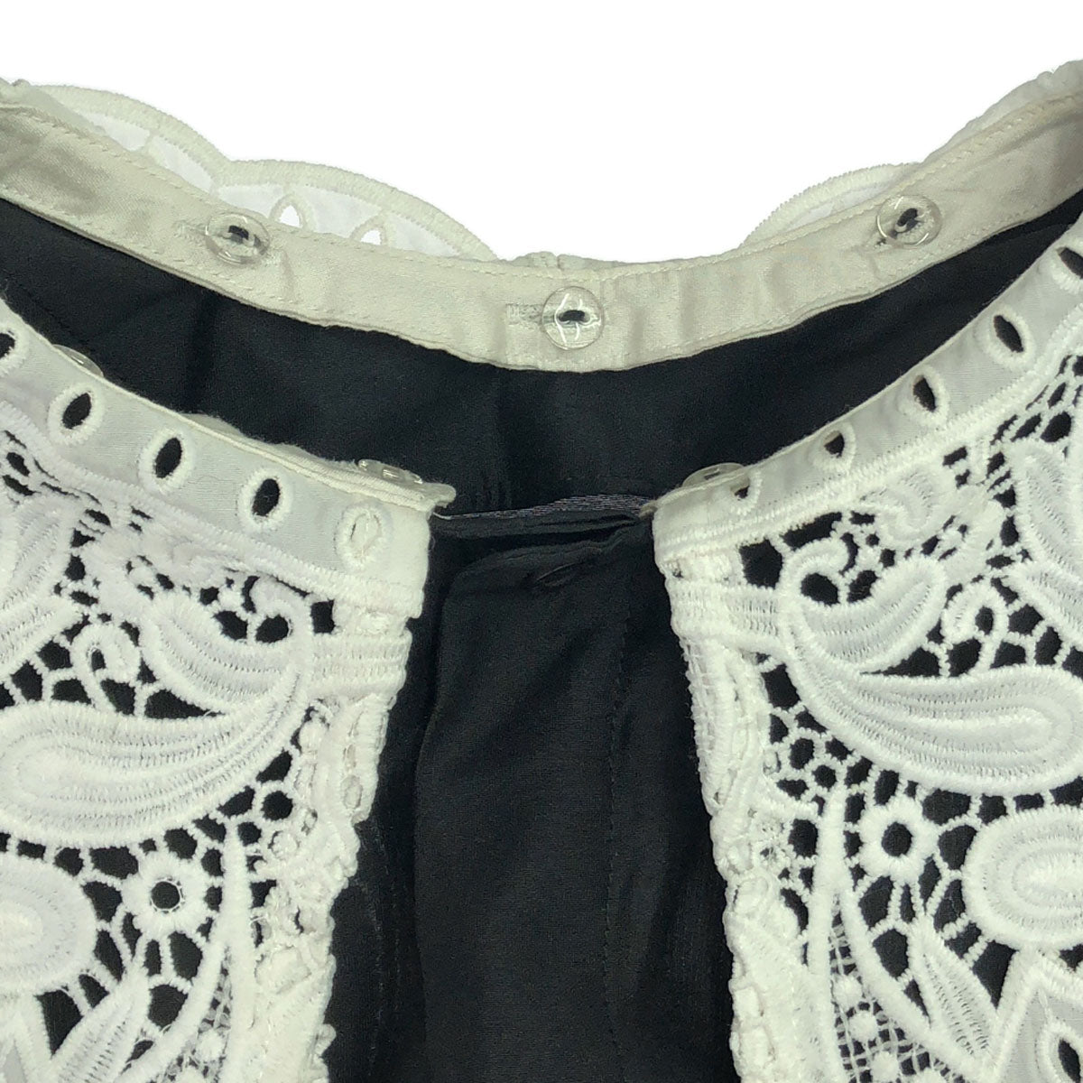 AMERI UNDRESSED アメリ 長袖 レース襟付き シャツ F ブラック系 ブラウス レディース