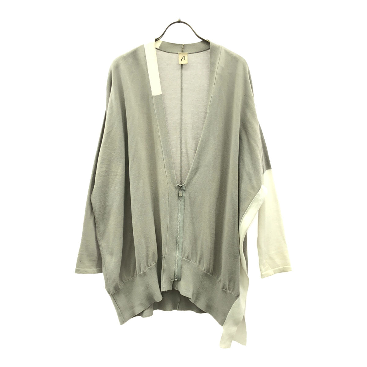 β ベータ 日本製 長袖 ハーフジップ ニットカーディガン 9 グレー レディース