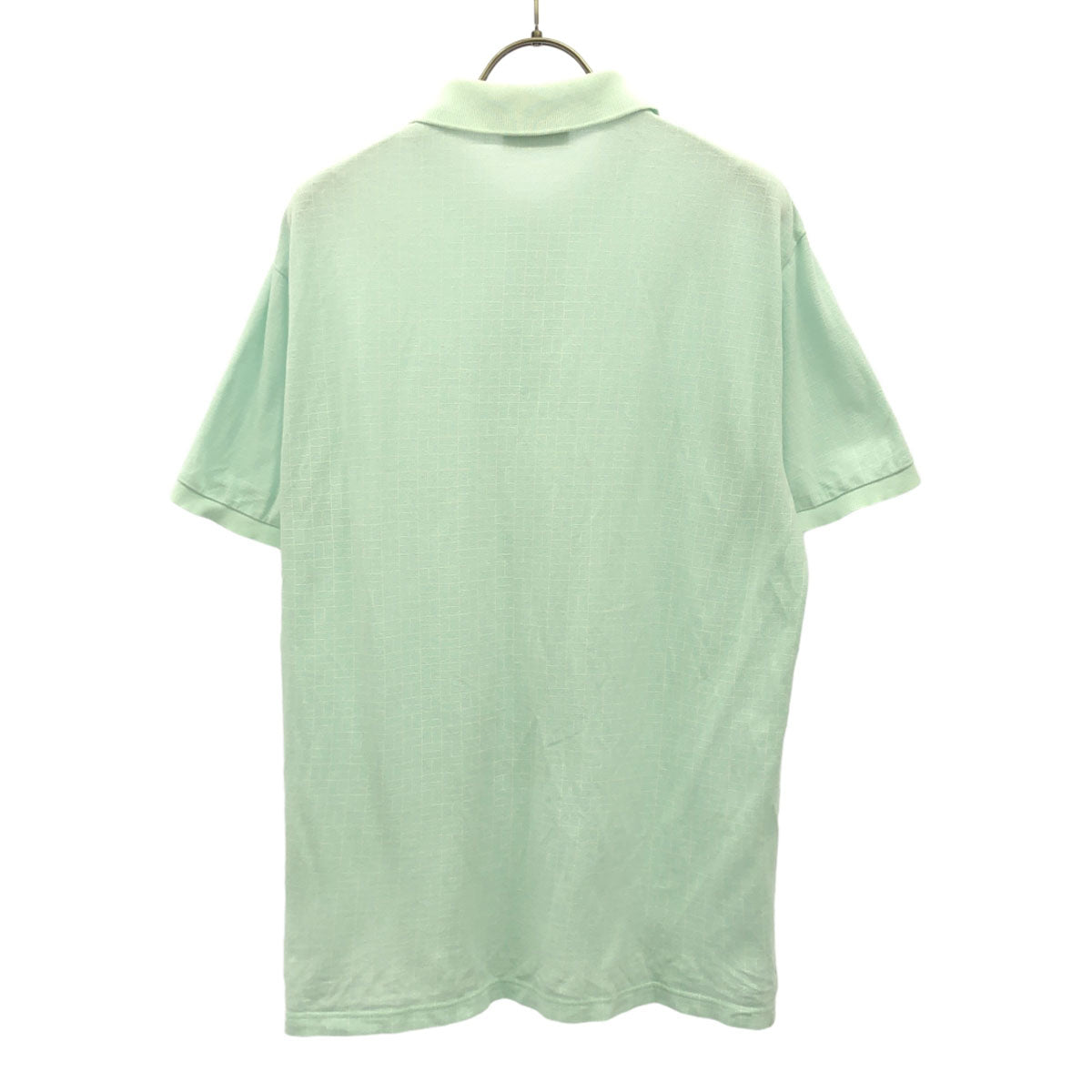 LACOSTE ラコステ 日本製 ロゴ刺繍 半袖 ポロシャツ 5 ブルー 鹿の子地 メンズ