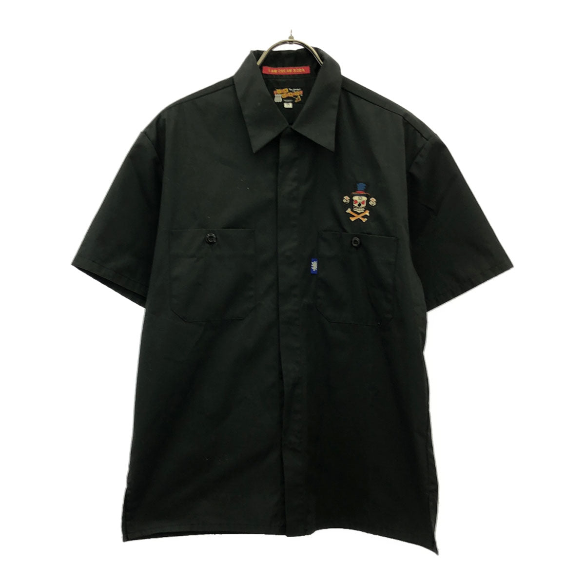 CREAM SODA クリームソーダ 日本製 PINK DRAGON ワッペン 半袖 ワークシャツ M ブラック メンズ