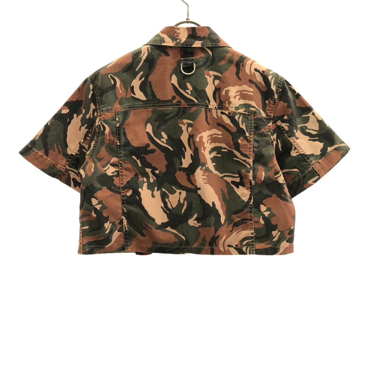 DIESEL ディーゼル カモフラ 半袖 ジャケット XS カーキ系 迷彩柄 レディース