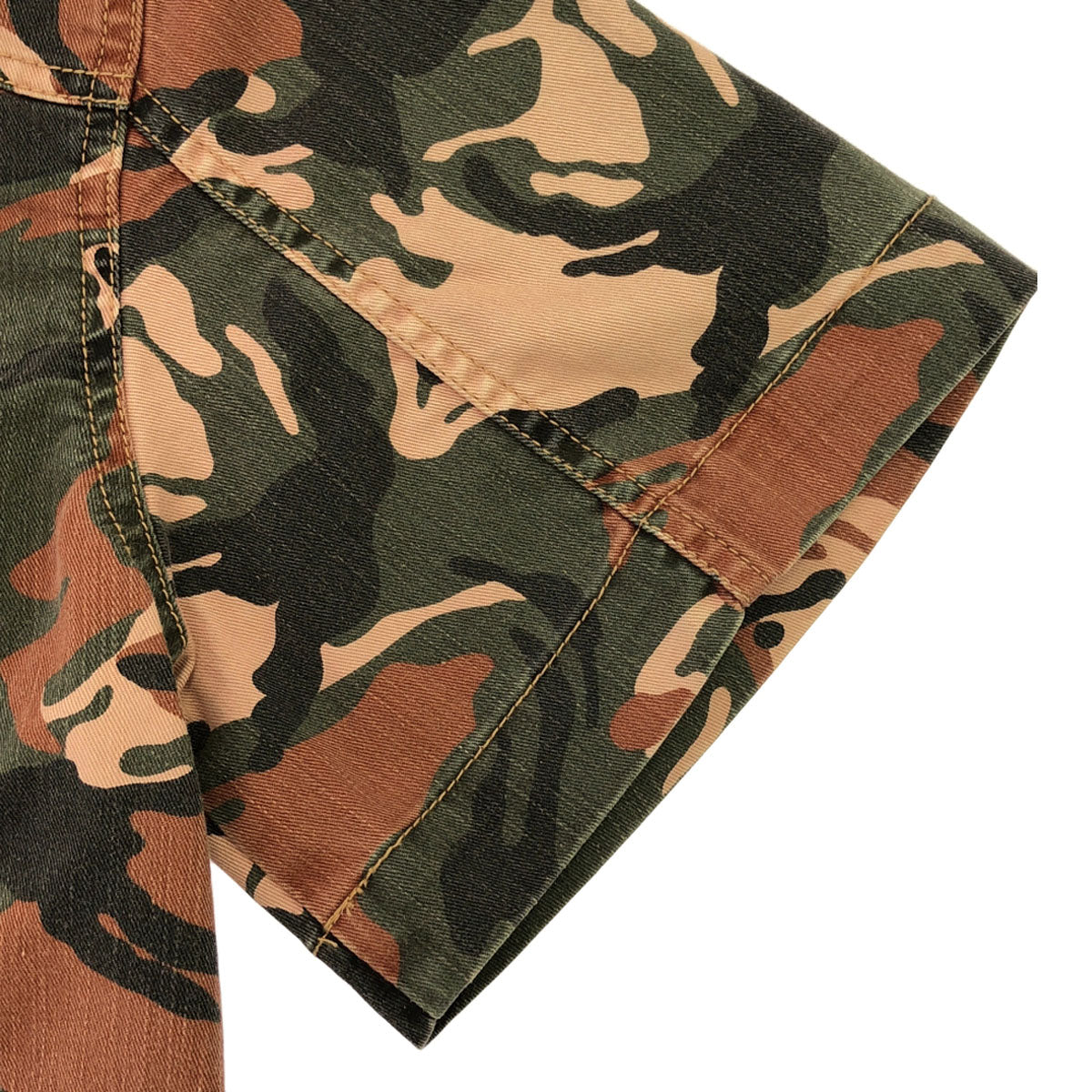 DIESEL ディーゼル カモフラ 半袖 ジャケット XS カーキ系 迷彩柄 レディース