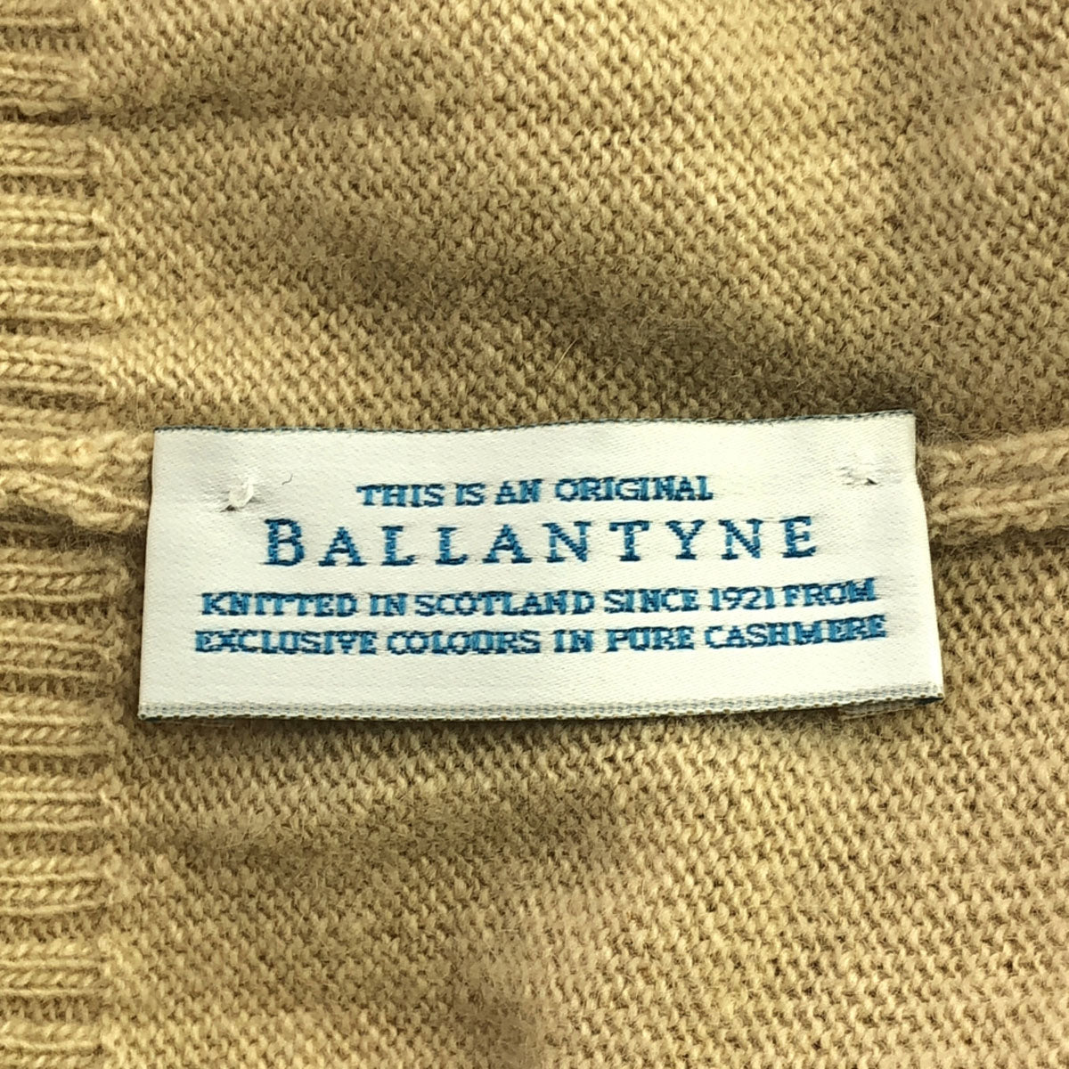 BALLANTYNE バランタイン カシミア 半袖 タートルネック セーター 38 ベージュ ニット レディース