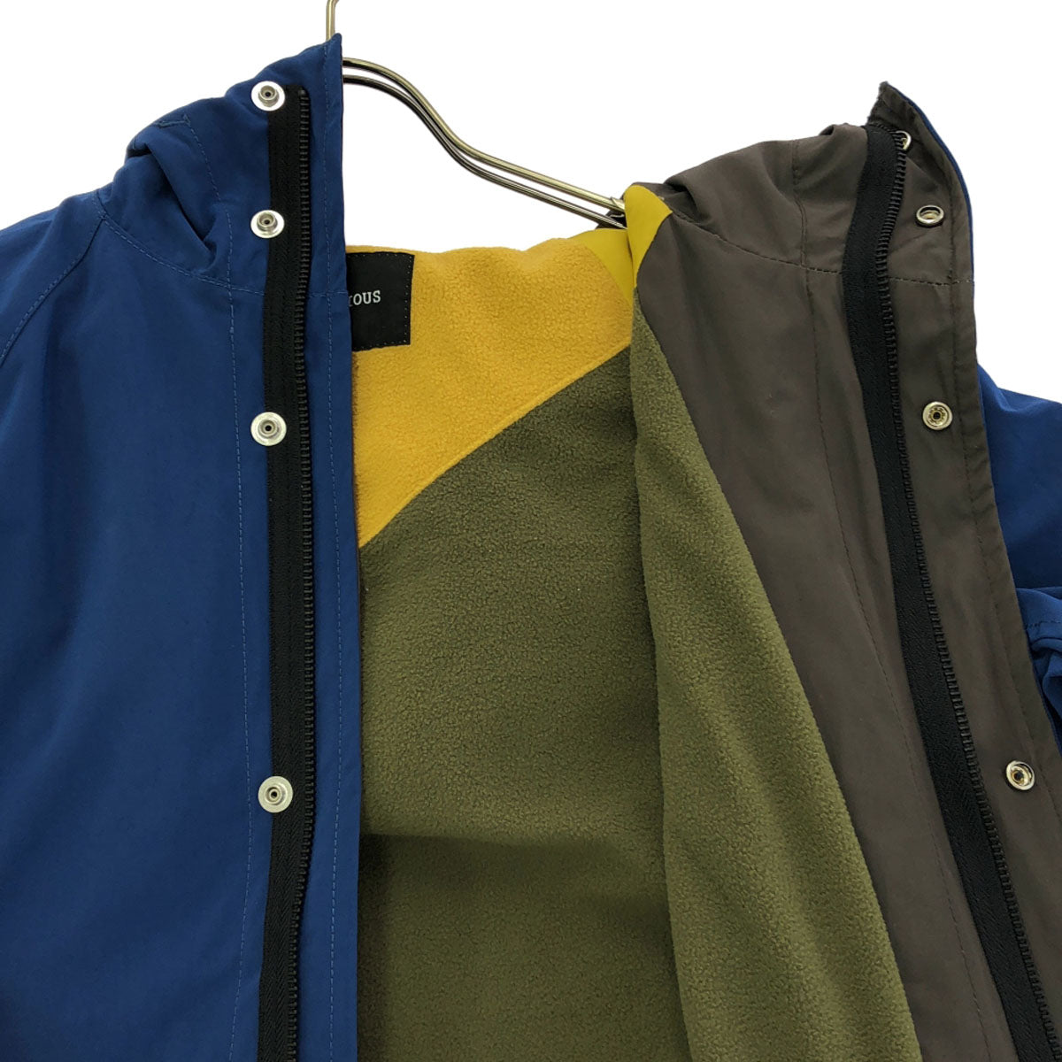 DELICIOUS デリシャス 日本製 長袖 マウンテンパーカー 4 ブルー 裏フリース メンズ