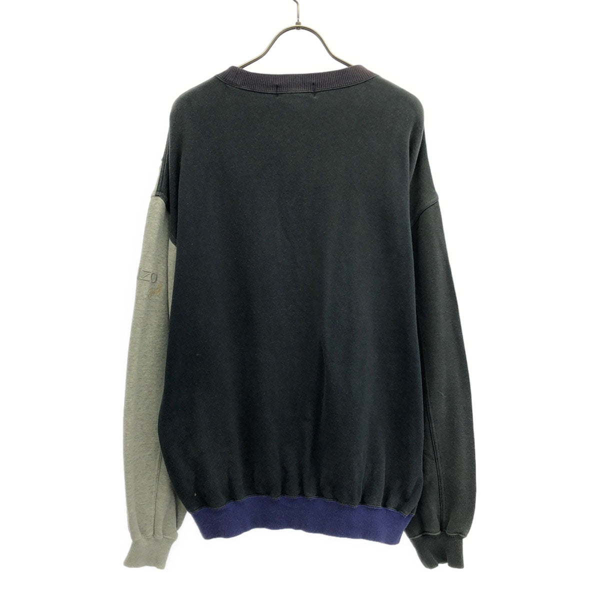 KENZO GOLF ケンゾーゴルフ 90s 日本製 オールド ロゴ刺繍 長袖 透かし編み スウェット 3 メンズ