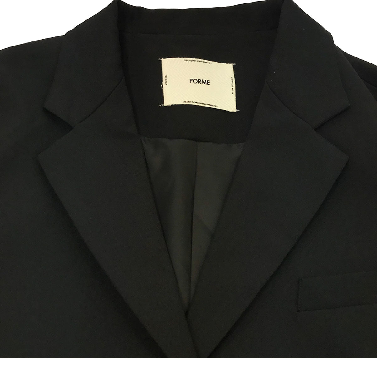FORME フォルメ テーラードジャケット F ブラック レディース