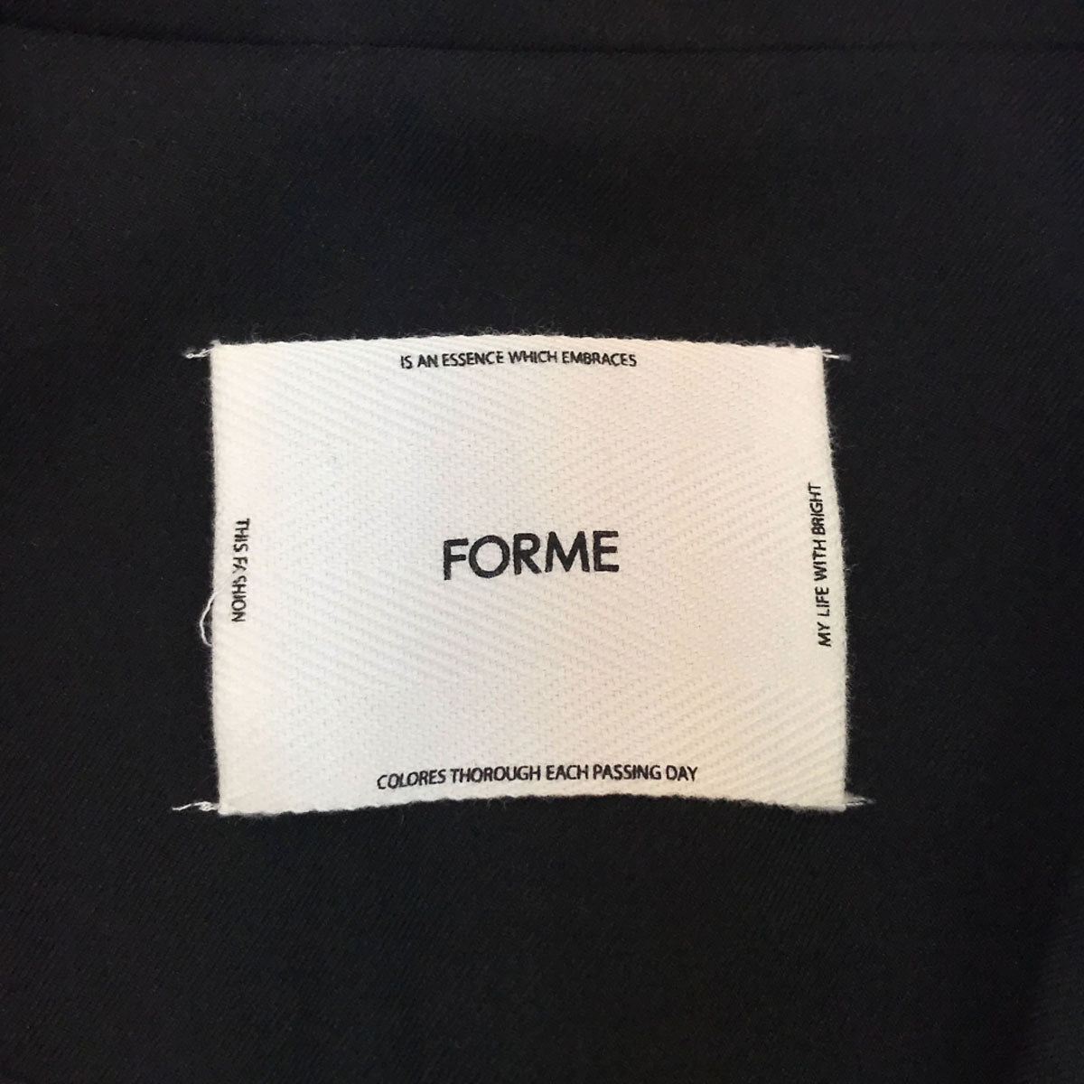 FORME フォルメ テーラードジャケット F ブラック レディース