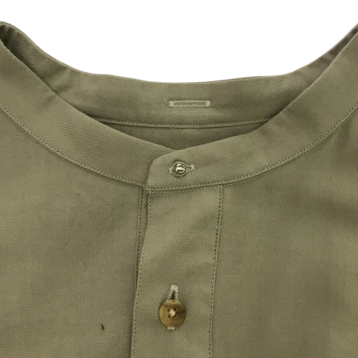 phlannel フランネル 日本製 長袖 ノーカラーシャツ 3 ベージュ メンズ