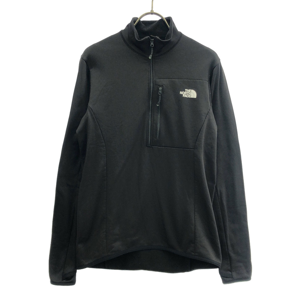 THE NORTH FACE ザノースフェイス ロゴプリント 長袖 クンブープル ジャケット M ブラック 裏フリース サムホール アウトドア NL71902 レディース