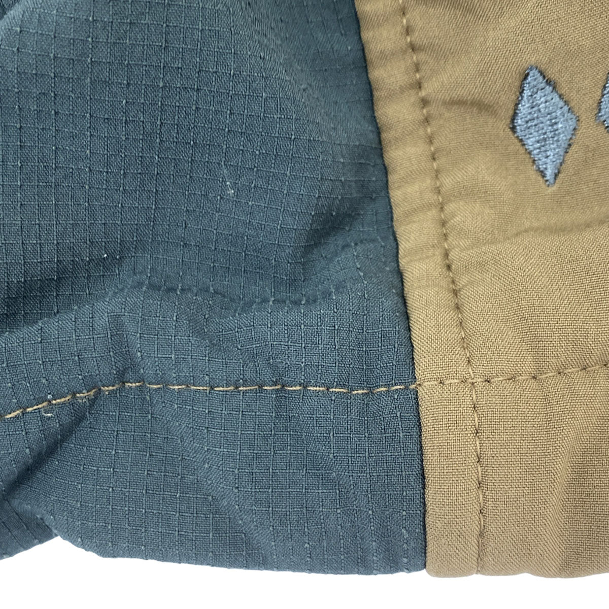 BLACK DIAMOND ブラックダイヤモンド ロゴ刺繍 ジップジャケット M ベージュ系 裏フリース メンズ