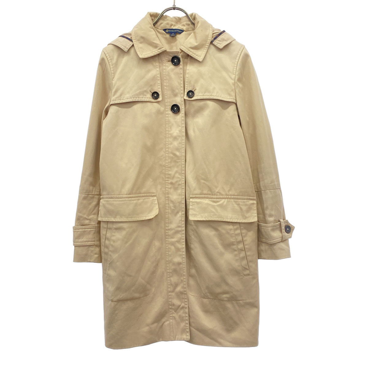 Brooks Brothers ブルックスブラザーズ フード付き トレンチコート 0 ライトベージュ レディース