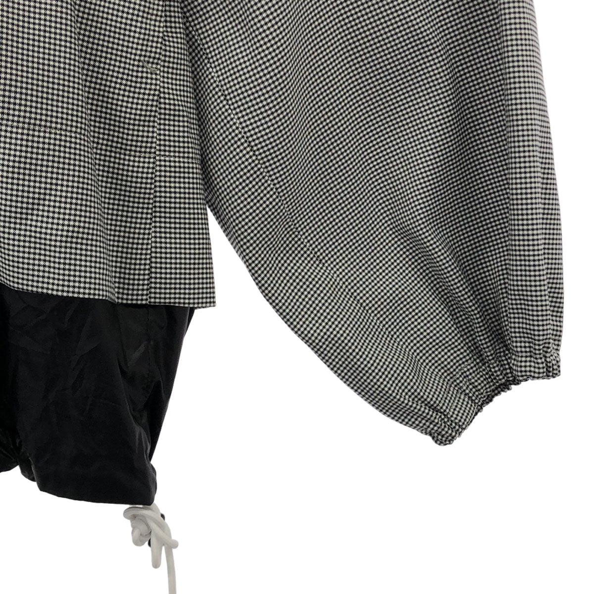 β ベータ 日本製 ギンガムチェック フーディジャケット 9 ブラック系 レディース