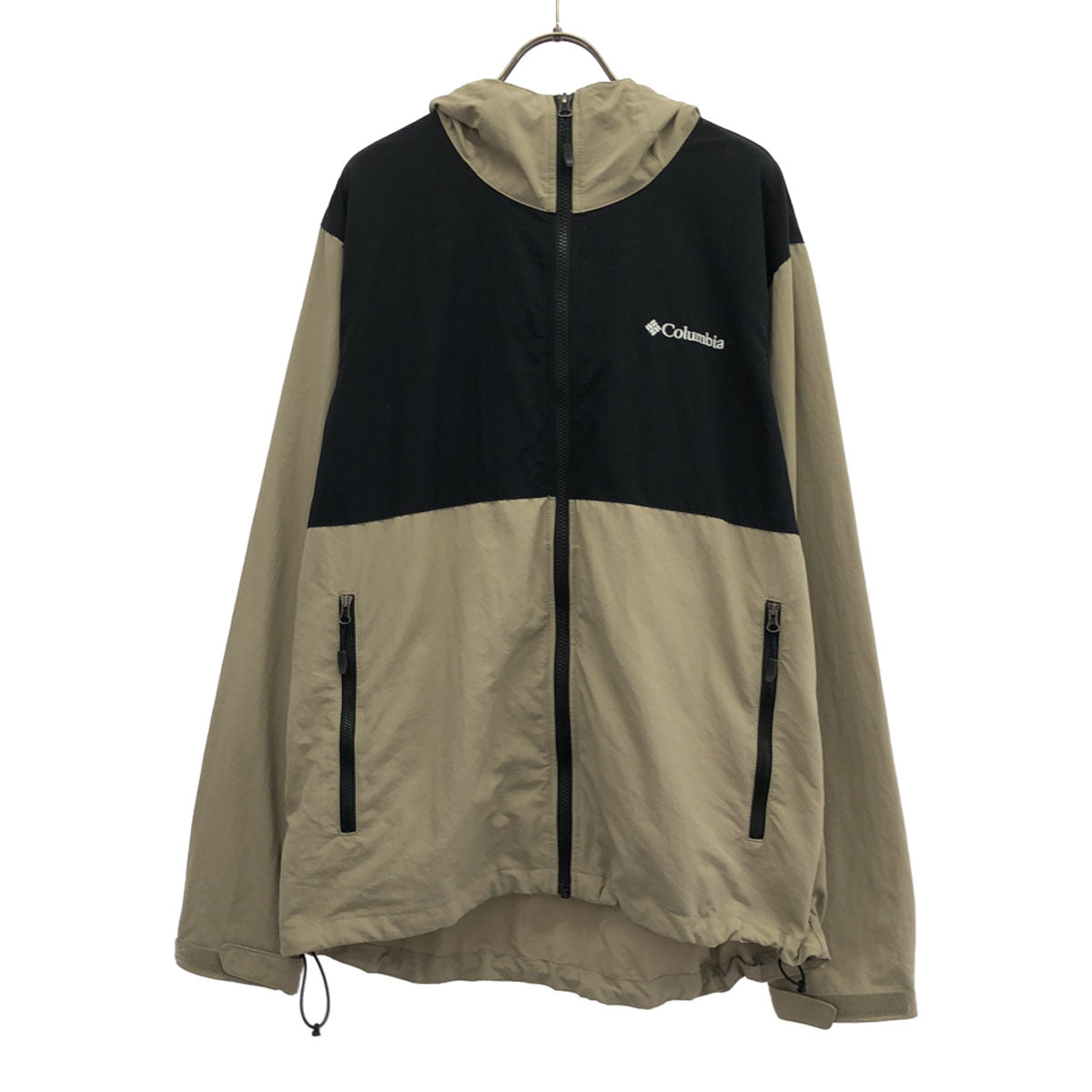 Columbia コロンビア ロゴ刺繍 ヴィザボナパス2 ナイロンジャケット L ベージュ系 アウトドア XM3394 メンズ