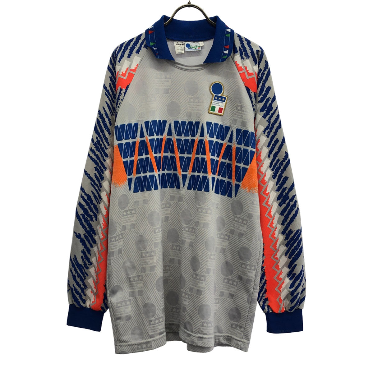 Diadora ディアドラ 90s イタリア代表 オールド サッカー 長袖 キーパー ユニフォーム L グレー系 メンズ