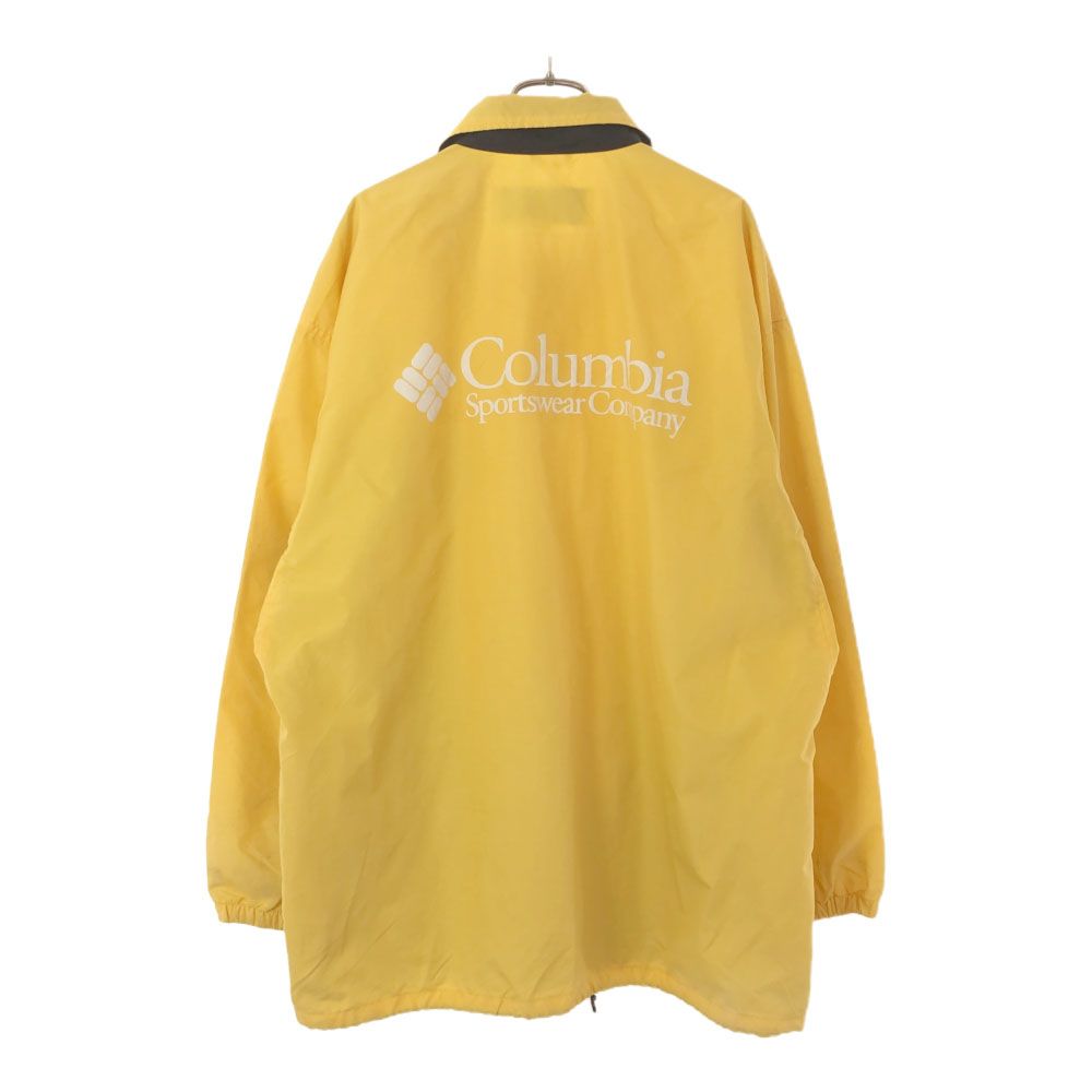 Columbia コロンビア 90s コーチジャケット M イエロー系 アウトドア 裏メッシュ オールド ヴィンテージ メンズ