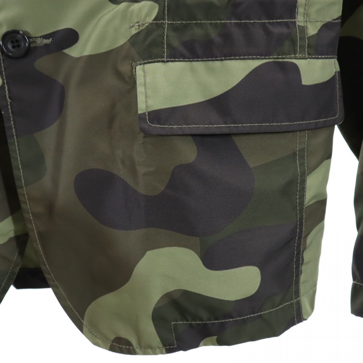 ESTNATION エストネーション アナザー ストーリー バイ サージュ デ クレ コラボ 迷彩 長袖 テーラードジャケット M カーキ系 ANOTHER STORY by SAGE DE CRET メンズ