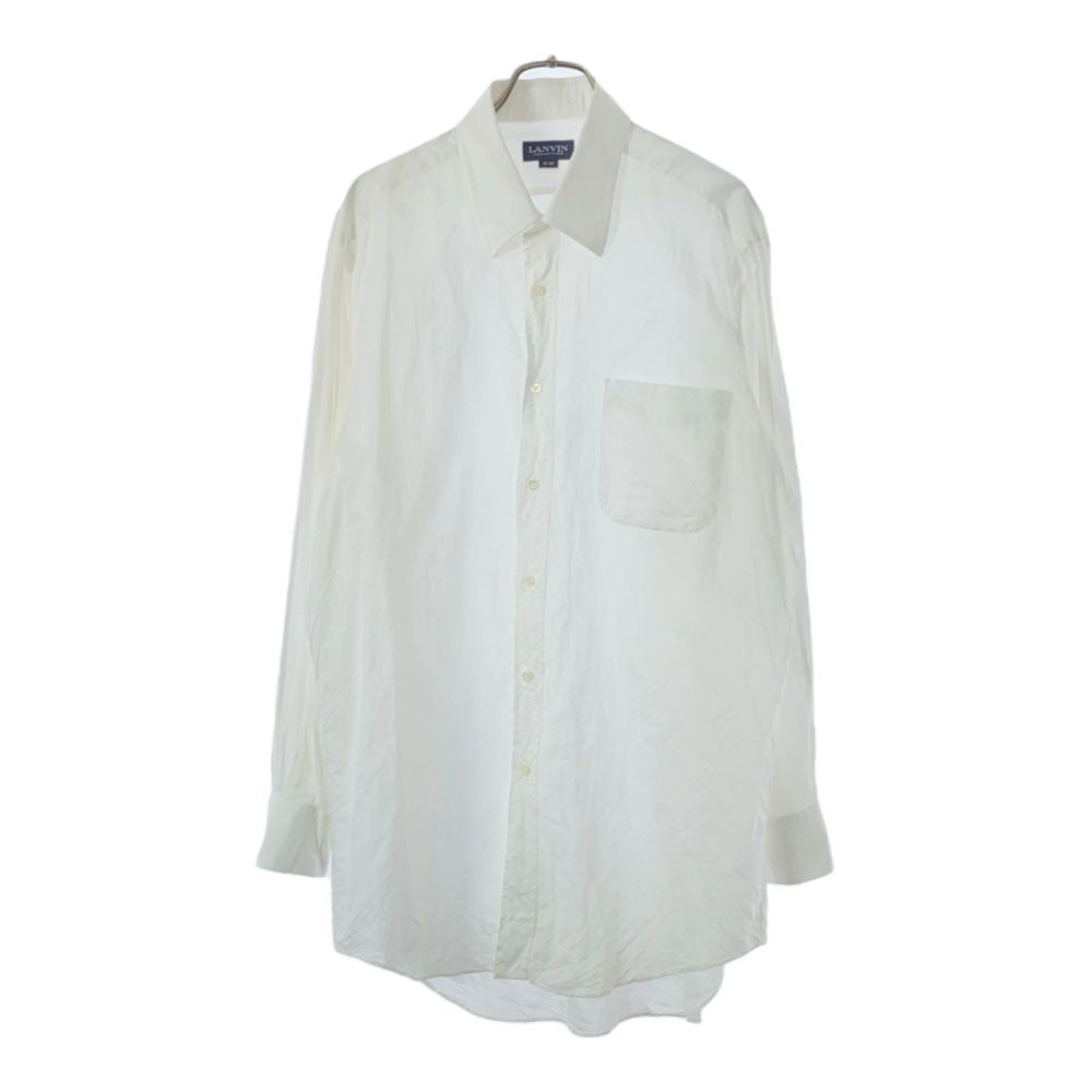 LANVIN ランバン 長袖 シャツ 42-82 ホワイト メンズ