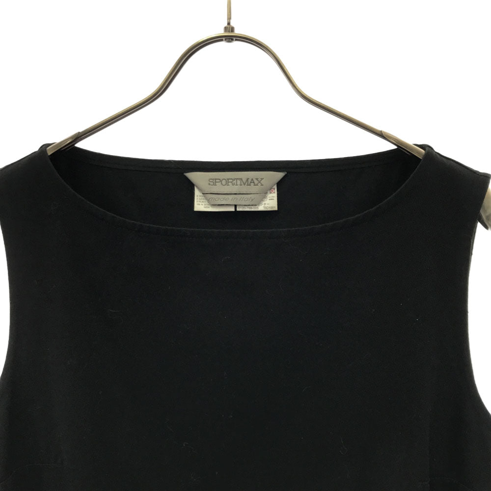 SPORTMAX スポーツマックス イタリア製 ノースリーブ ワンピース 40 ブラック レディース