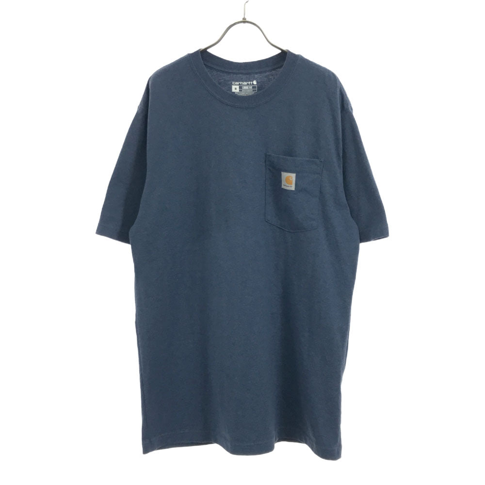 カーハート 半袖 Tシャツ M ブルー系 Carhartt ポケT メンズ