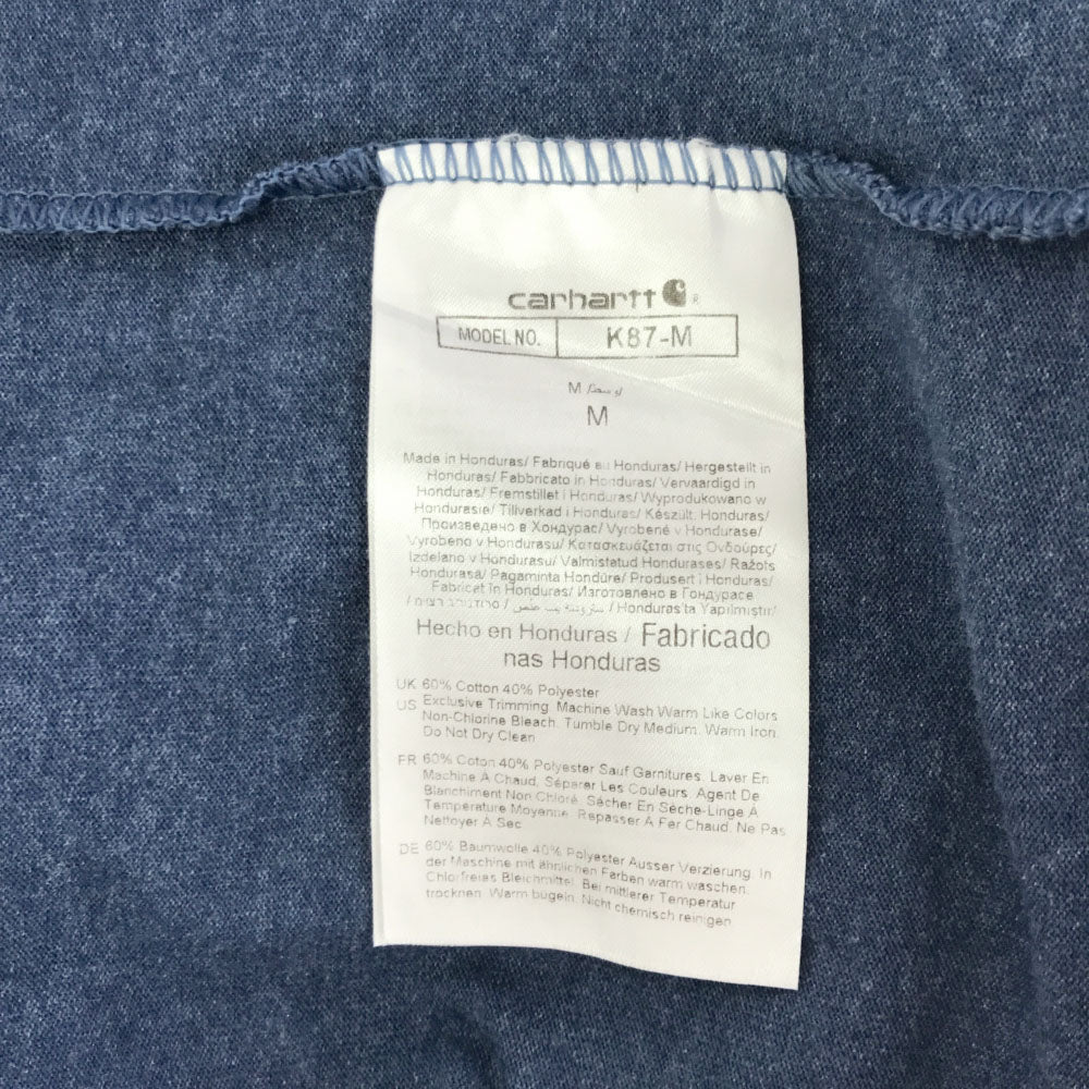 カーハート 半袖 Tシャツ M ブルー系 Carhartt ポケT メンズ