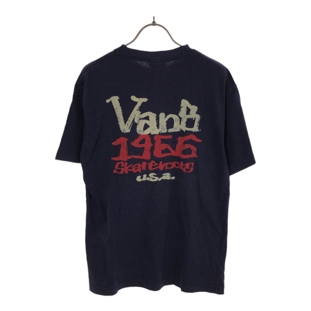 バンズ プリント 半袖 Tシャツ M ネイビー VANS メンズ