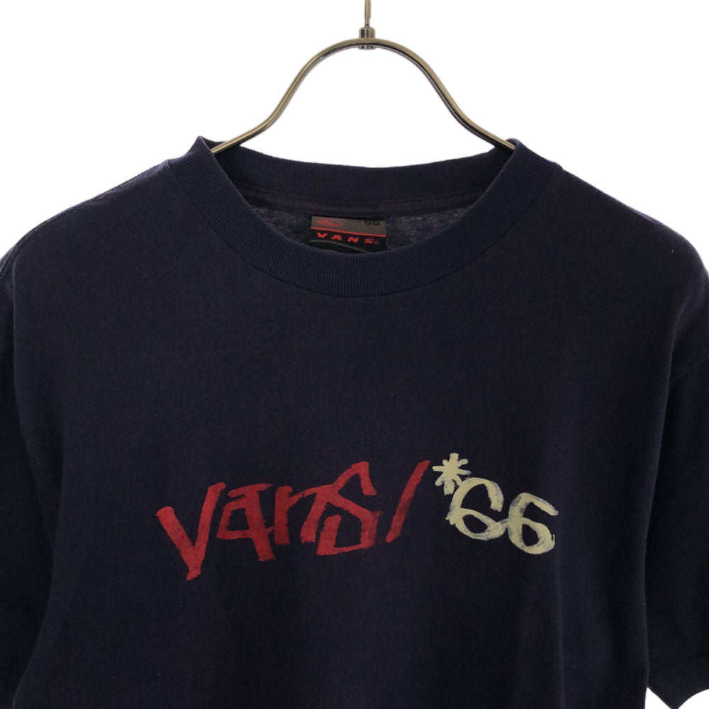 バンズ プリント 半袖 Tシャツ M ネイビー VANS メンズ